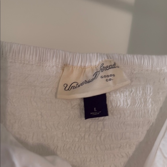 White Ruffled Dress Universal Thread Large - Picture 3 of 4